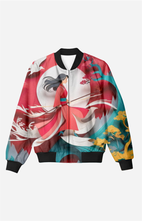 Moonlit Sakura Unisex Bomber Jacket