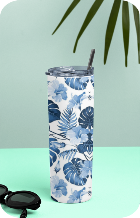 Blue Blossoms Tumbler