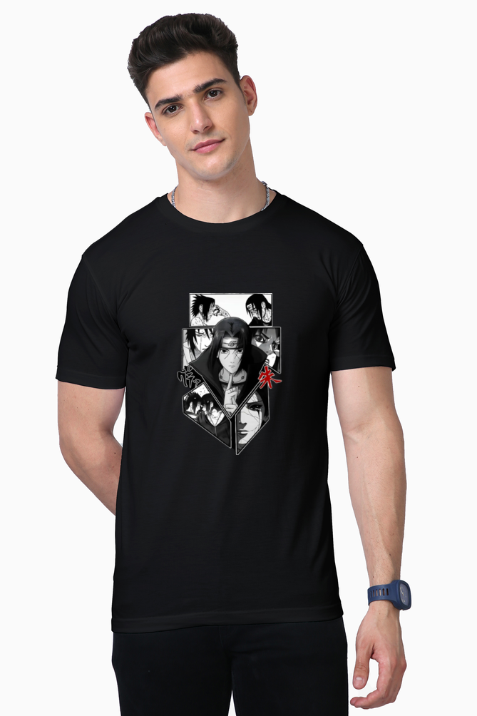 Brotherly Bond: Itachi & Sasuke Men's Tee - Black