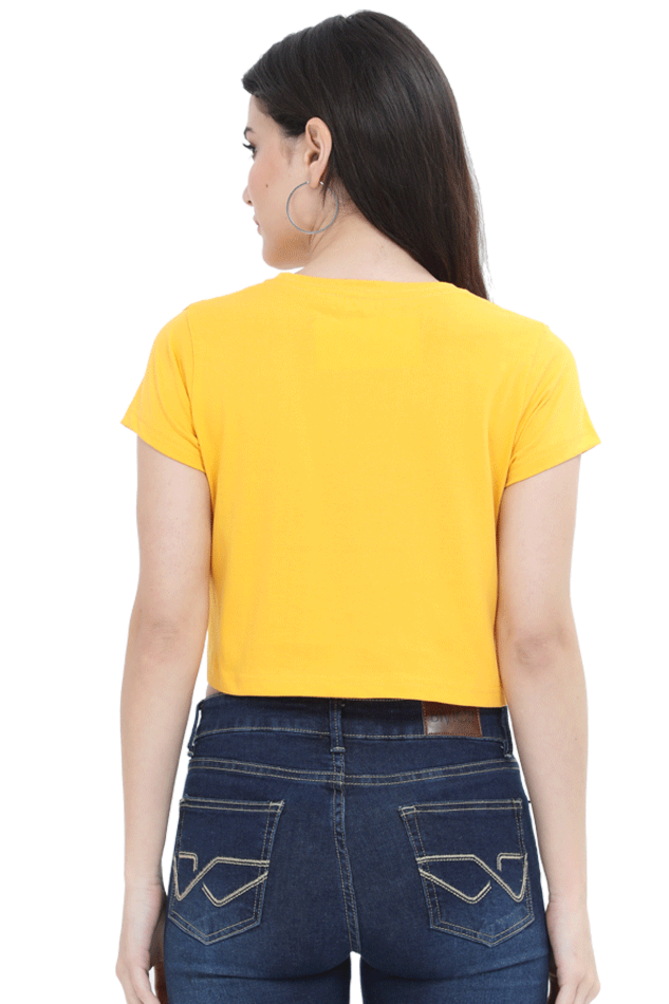 Slayer Chic: Women's Demon Slayer Crop Top – Yellow