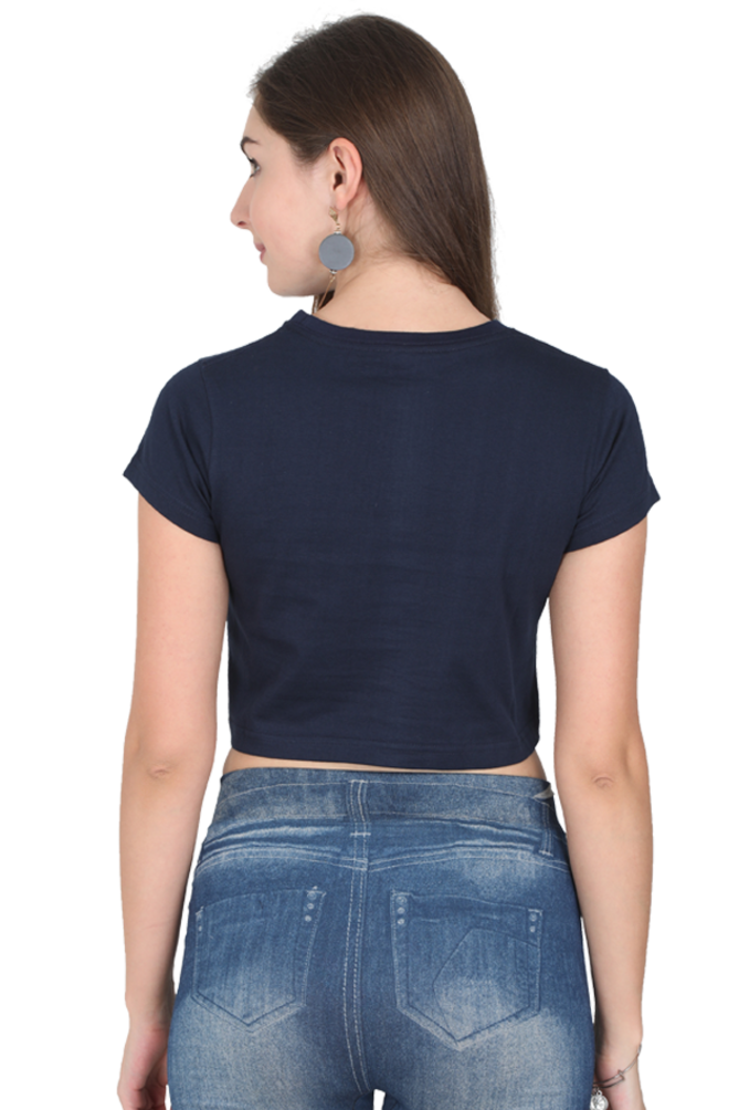 Sibling Saga Women's Crop Top - Navy Blue