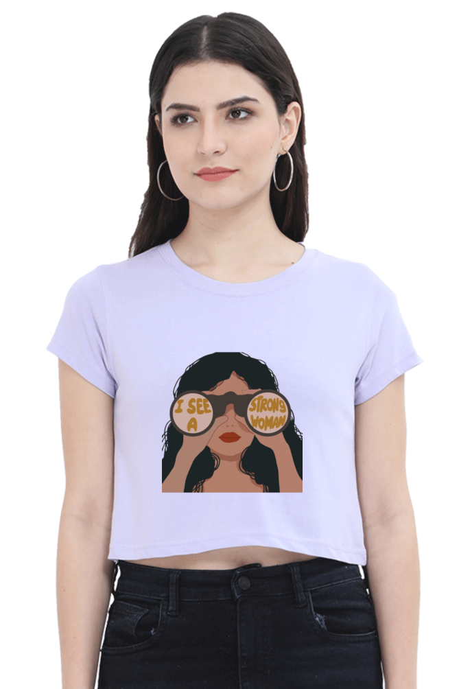 Women's Crop Top: The Visionary Chic – Lavender