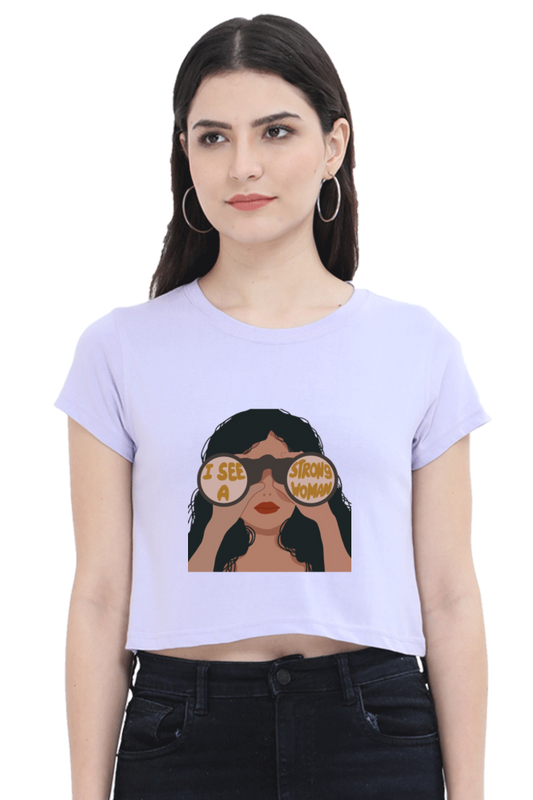 Women's Crop Top: The Visionary Chic – Lavender