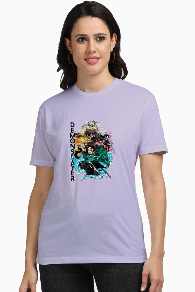 Slayer Chic: Women's Demon Slayer Tee – Lavender