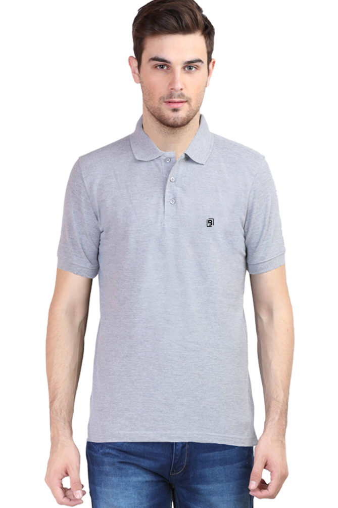 Essential Elegance: The Classic Polo T-Shirt - Grey Melange