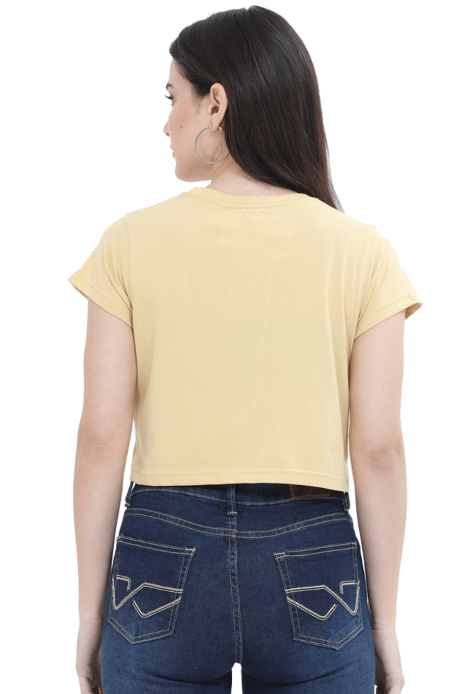 Women's Crop Top: The Visionary Chic – Beige