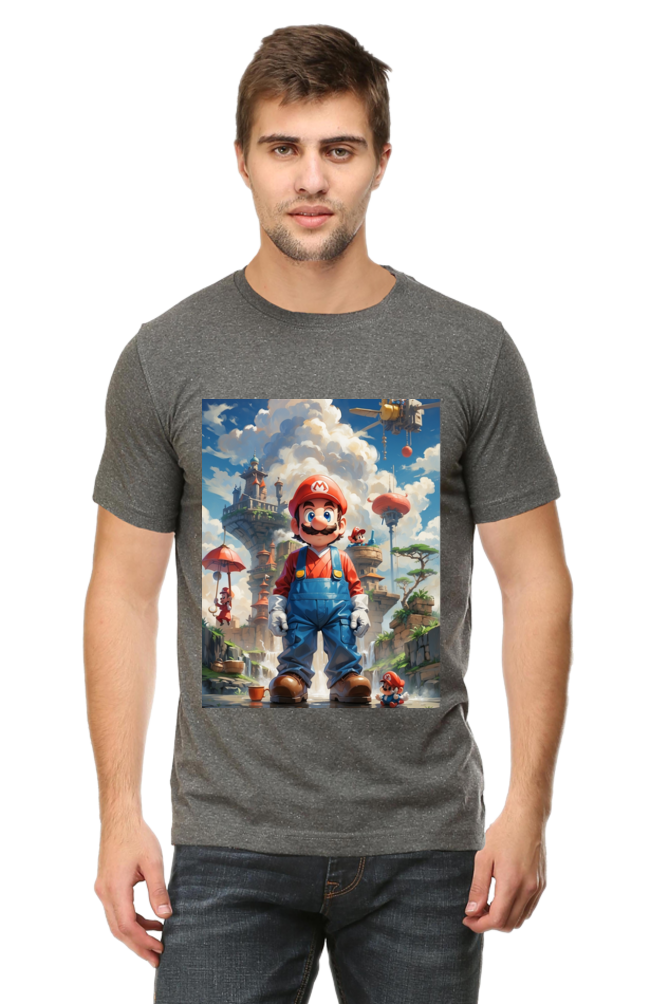 Mario's Mighty Medallion Round Neck T-Shirt