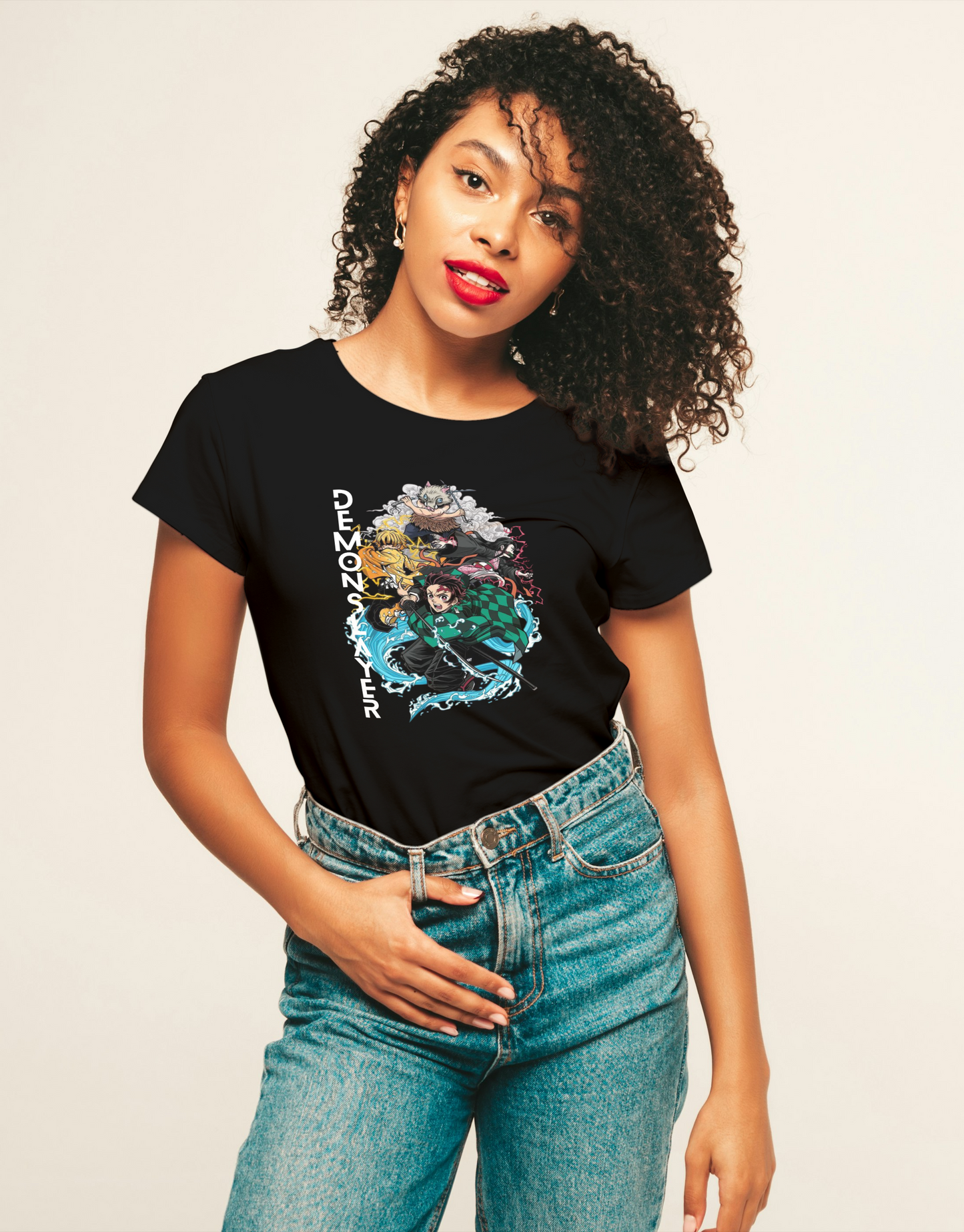 Slayer Chic: Women's Demon Slayer Tee – Black