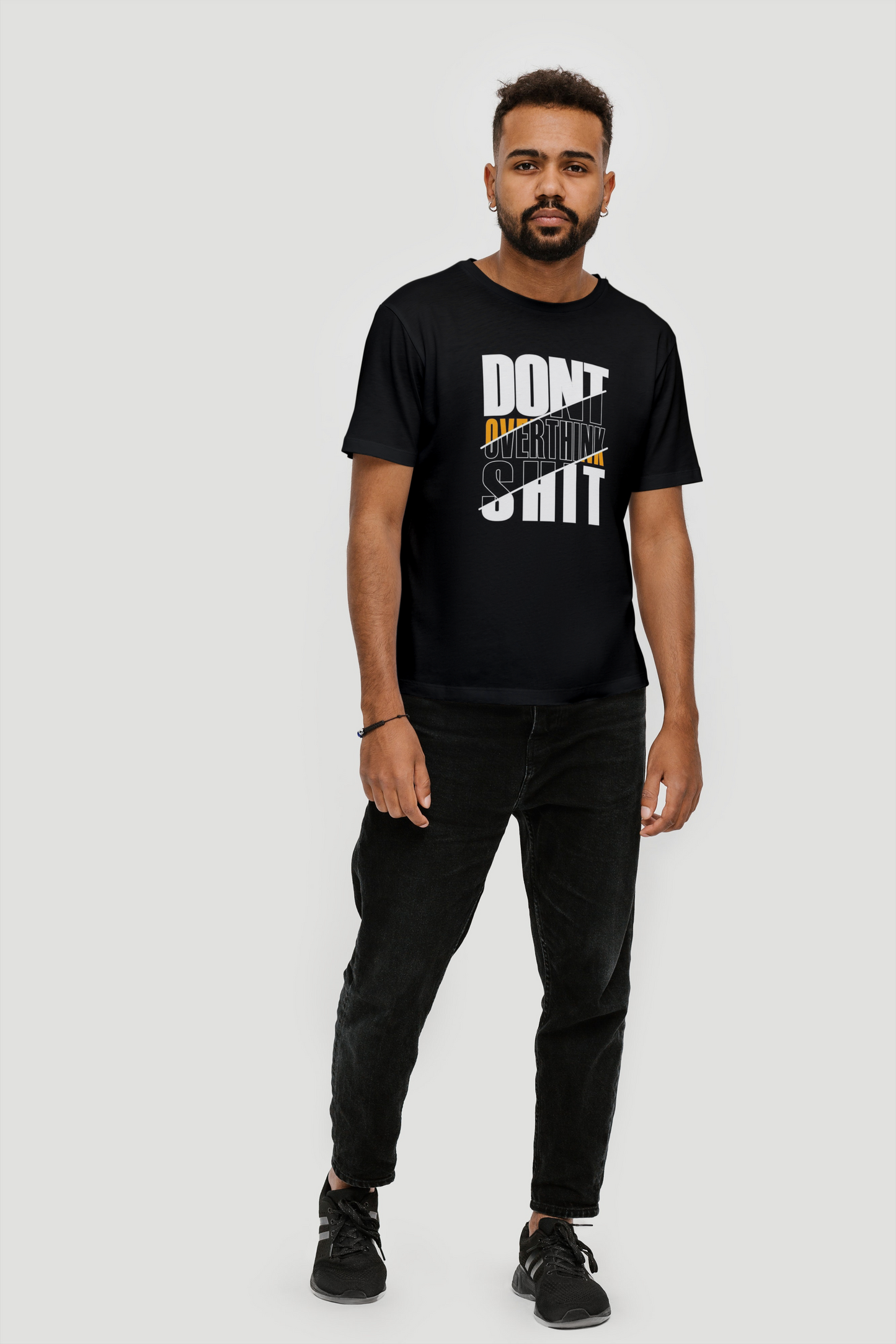 Men's Tee: The "Don't Overthink Sh*t"– Black