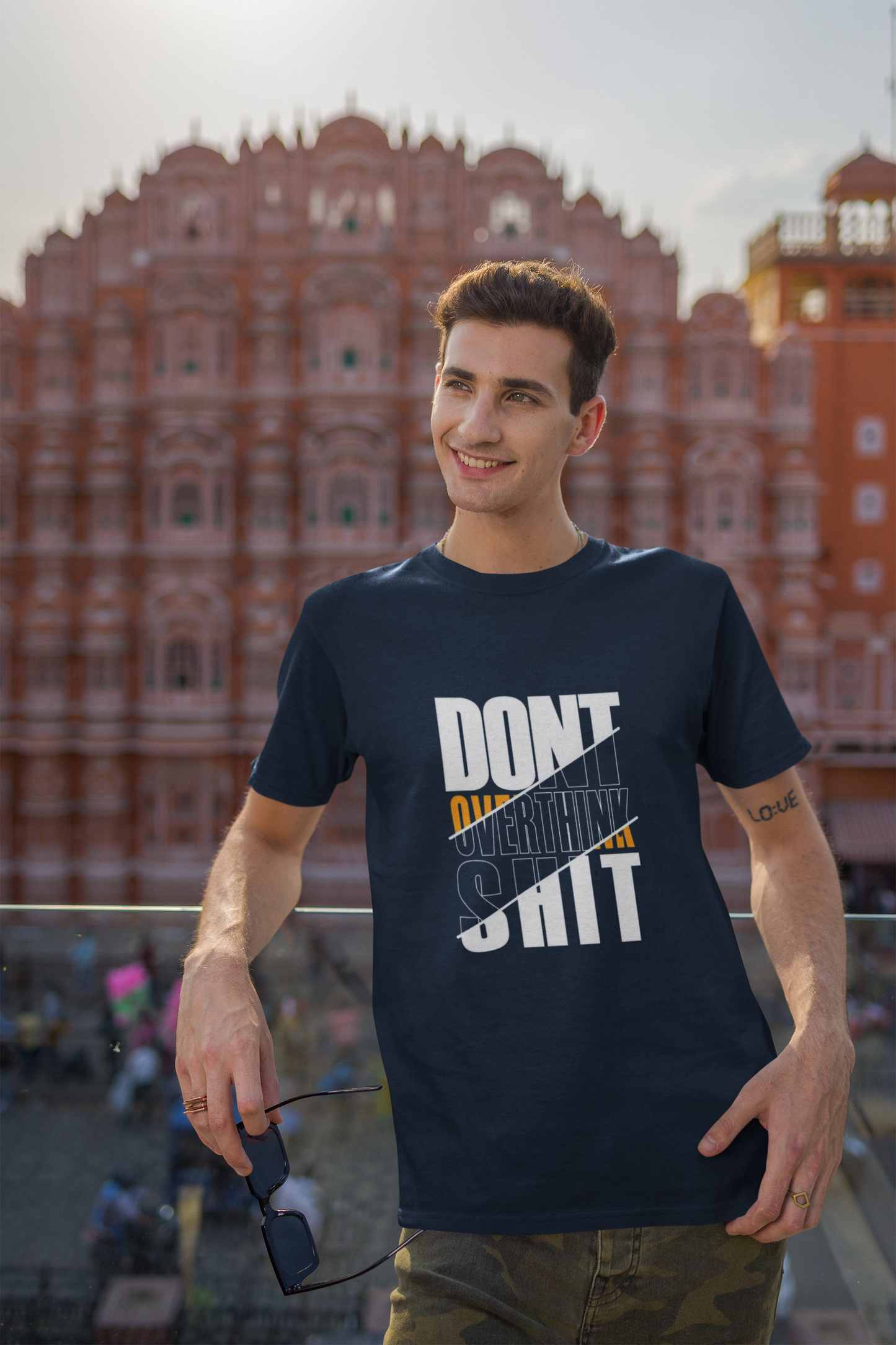 Men's Tee: The "Don't Overthink Sh*t"– Navy Blue