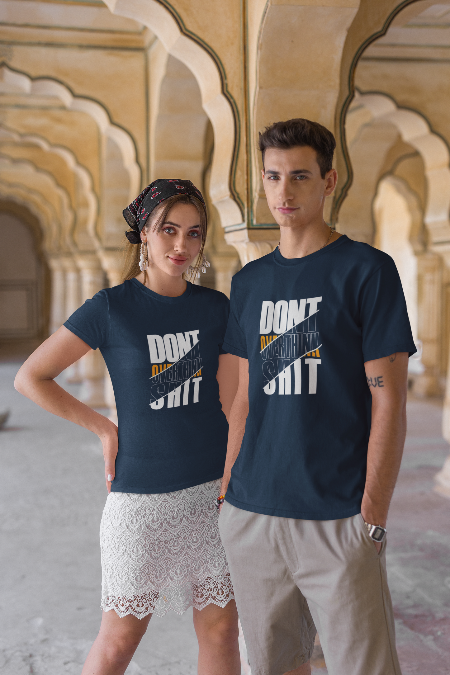 Men's Tee: The "Don't Overthink Sh*t"– Navy Blue