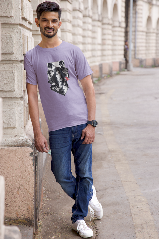 Brotherly Bond: Itachi & Sasuke Men's Tee - Lavender