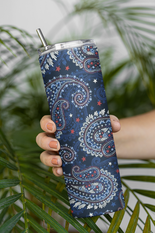 Azure Artistry Water Tumbler