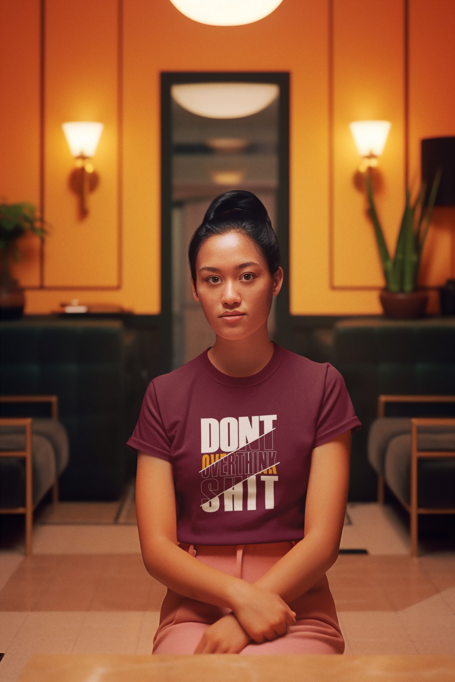 Women's Tee: The "Don't Overthink Sh*t"– Maroon