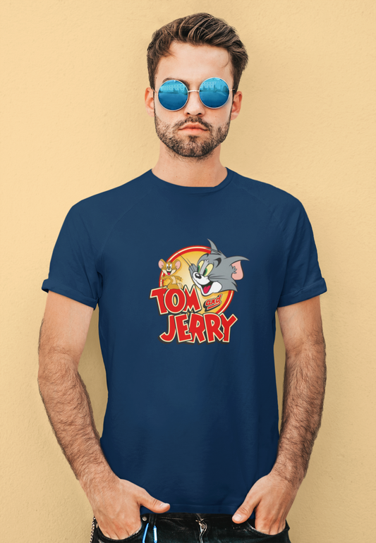 Men's T-shirt: The Cat & Mouse Collection - Navy Blue