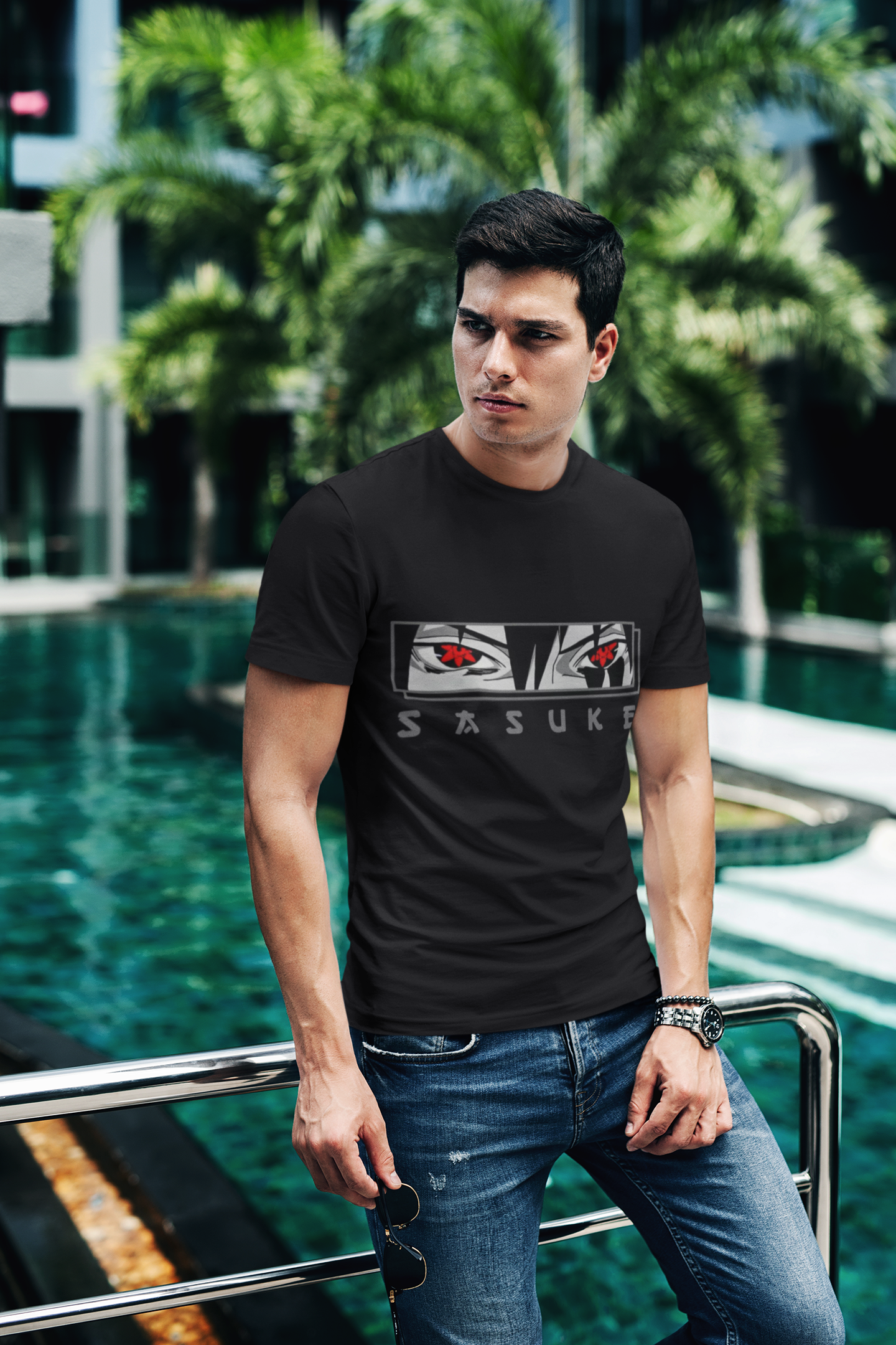 Sasuke's gaze Men's Tee - Black