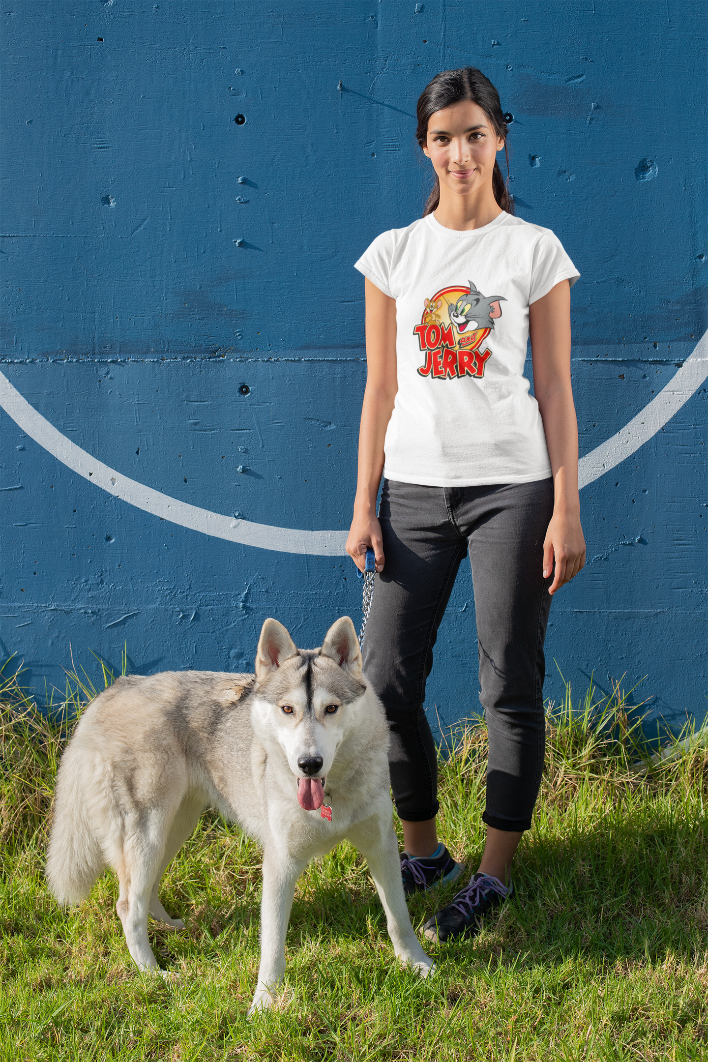 Women's T-shirt: The Cat & Mouse Collection - White